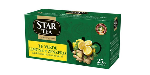 Star The Limone tè tea green box Tee Ingwer und Zitronentee 6x 42,5g + 25 beutel italienisch Original