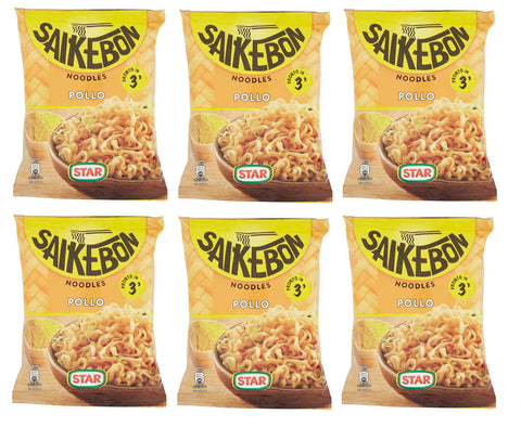 Star Saikebon Noodles Bag Pollo Japanisches Gericht Bestehend aus Nudeln Huhn und Gemüse Beutel 6x 79g italienisch Original