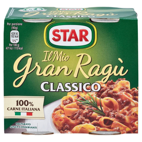 Star Il Mio Gran Ragù Classico tomatensauce sauce Tomatensuppe 2x180g Original italienisch