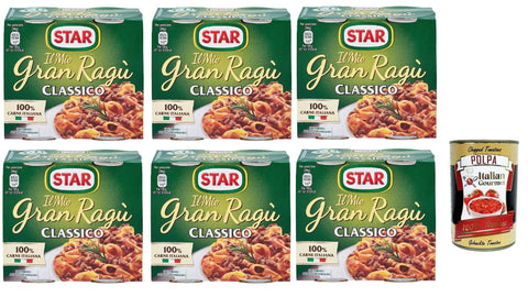 Star Pastasaucen 6x Il Mio Gran Ragù Star Classico tomatensauce 2x180g sauce Tomatensuppe + Italian Gourmet polpa 400g 8000050020098
