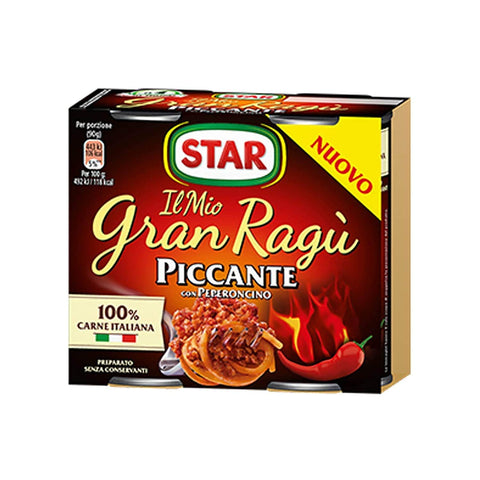 Star Il mio Gran ragu Piccante tomatensauce sauce Tomatensuppe 2 x 180g italienisch Original