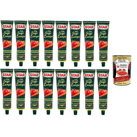 Star Pastasaucen Star Il Mio Sugo Lampo Tomaten Gemüse Sauce, 16x 140 gr Pastasaucen italienisch Original 8032804040014