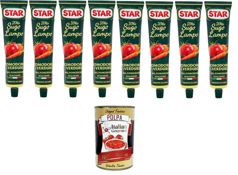 Star Pastasaucen Star Il Mio Sugo Lampo Tomaten-Gemüse-Sauce, 8x 140gr+ Italian Gourmet polpa 400g 80023609