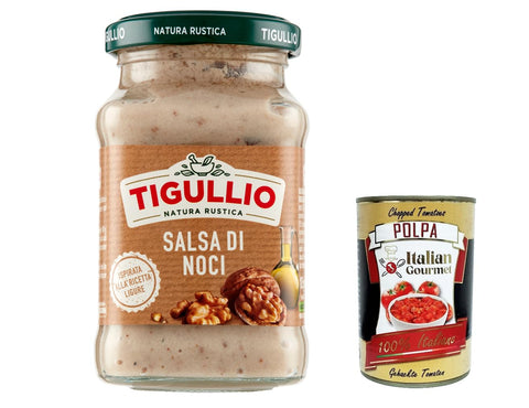Star Pesto 12x Star Tigullio GranPesto Salsa di noci, Walnüsse Sauce, 185g Sauce Soße in Glas + Italian Gourmet polpa 400g 8000050026854