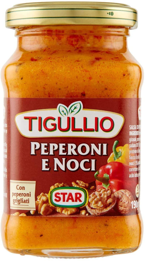 Star Pesto 6x Star Tigullio GranPesto Pesto Peperoni e noci Paprika und Walnüsse 190 g Sauce