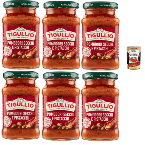 Star Tigullio: "Gran Pesto Pomodori Secchi e Pistacchi" getrocknete Tomaten und Pistazien Pesto – 6x 190 g italienisch Original