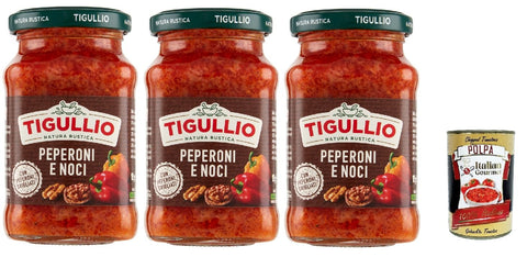 Star Tigullio GranPesto Pesto Peperoni e Noci, Paprikaund Walnüsse Sauce glutenfrei Kochsaucen 3x190g Original italienisch