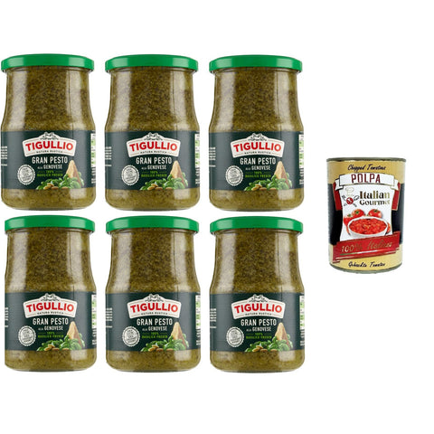 Star Tigullio GranPesto Alla Genovese, 100% italienisches Basilikum, glutenfrei und ohne Zusatz von Konservierungsstoffen 6x500 gr italienisch Original