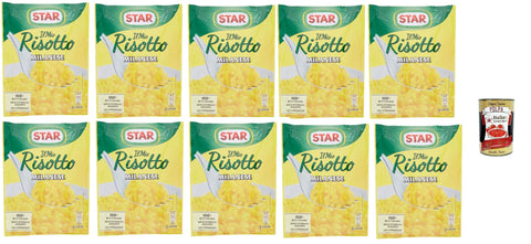 Star Reisgerichte Star Il Mio Risotto Milanese, Cremiges Reis mit Safran 100% italienisch Fertiggerichte 10x 175 g + Italian Gourmet polpa 400g 8000050834206