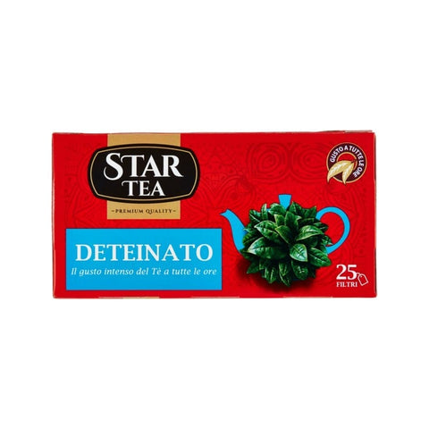 Star Schwarztee 24x Star Tea Thè Deteinato das entkoffeiniert SchwarzTee 25 Filter eine feine Mischung mit ausgesuchten geernteten Blättern 37.5g italienisch Original 8000050452301