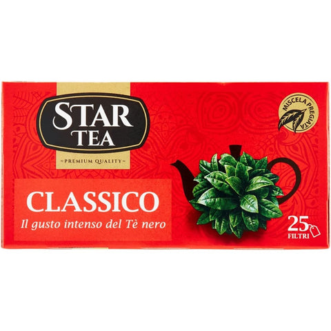 Star Schwarztee Star the Classico tè tea box 25 Teebeutel 37,5g Italienisch tea Schwarztee 6x Original italienisch 8000050013427