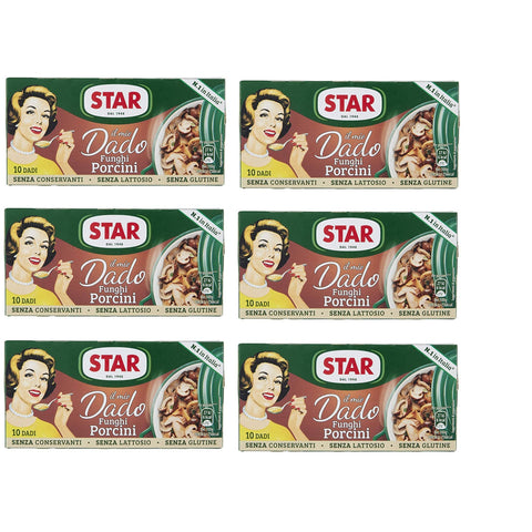 Star dado funghi porcini brodo Steinpilze Suppenwürfel Brühe 10 pz 6x Original italienisch Zutat