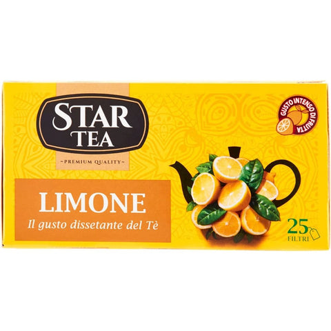 Star Tee 3x Star The Limone tè tea box 25 Teebeutel Zitrone 37, 5 g Schwarztee italienisch Original 8000050451502
