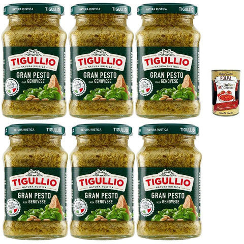 Star Tigullio Pesto Star Tigullio GranPesto Pesto alla Genovese, pesto sauce mit 100% frisches Basilikum 6x 190g Sauce Soße Original italienisch inkl. Italian Gourmet Polpa 400g 8032804040014
