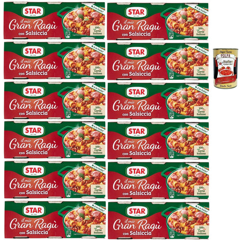 Star Il Mio Gran Ragù con Salsiccia tomatensauce sauce mit italienischer Wurst Tomatensuppe Pastasauce 12x (3x100 g) italienisch Original