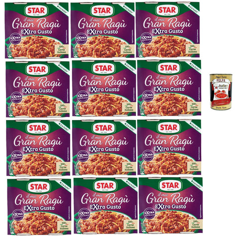 Star il mio Gran Ragù Extra Gusto mit 100% italienischem Fleisch, N.1 in Italien, 12x Packung mit 2 Dosen à 180 g italienisch Original
