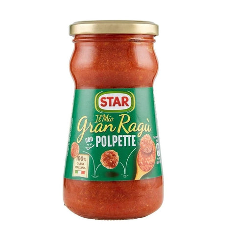 Star verzehrfertige Sauce Star Il Mio Gran Ragù con polpette Ragu mit Fleischbällchen im Glas 360 g 8000050024669