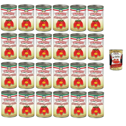 Strianese Koch- & Backzutaten Strianese Pomodoro San Marzano Dell'Agro Sarnese Nocerino D.O.P S. Marzano Tomate vom Agro Sarnese Nocerino 24x 400 gr italienisch Original 8003716001158