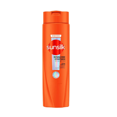 6x Sunsilk, Shampoo Riparazione Istantanea Shampoo für geschädigtes Haar, repariert das Haar bereits nach einer Anwendung*, Formel angereichert mit einem Reparaturkomplex aus Peptiden, Vitamin C und Mandelöl, 250 ml