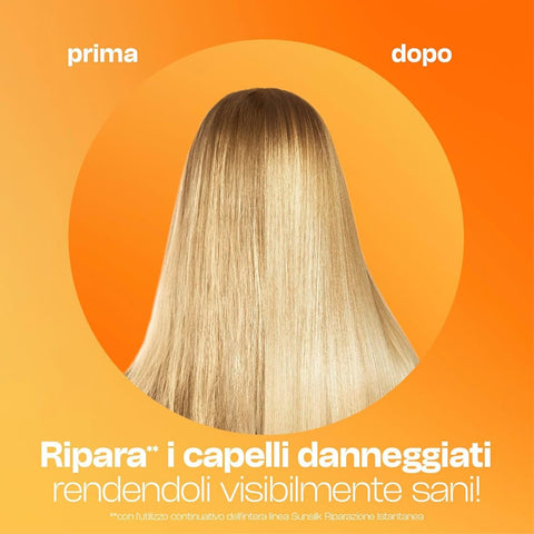 3x Sunsilk, Balsamo Riparazione Istantanea Reparierende Spülung ab der ersten Anwendung* für geschädigtes Haar, Formel angereichert mit 7 % Reparaturkomplex mit Peptiden, Vitamin C und Mandelöl, 200 ml