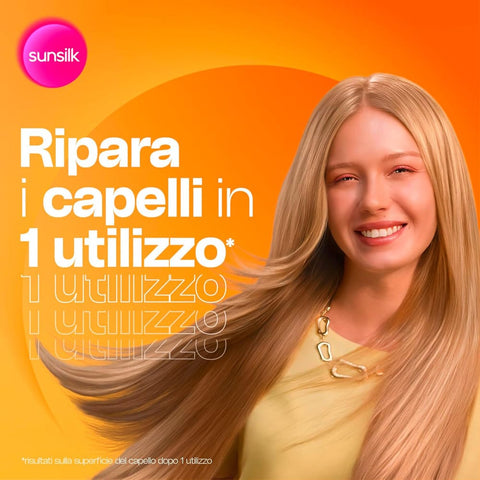 3x Sunsilk, Balsamo Riparazione Istantanea Reparierende Spülung ab der ersten Anwendung* für geschädigtes Haar, Formel angereichert mit 7 % Reparaturkomplex mit Peptiden, Vitamin C und Mandelöl, 200 ml