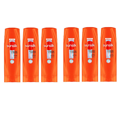 Sunsilk Co-Creations Shampoos 6x Sunsilk, Balsamo Riparazione Istantanea Reparierende Spülung ab der ersten Anwendung* für geschädigtes Haar, Formel angereichert mit 7 % Reparaturkomplex mit Peptiden, Vitamin C und Mandelöl, 200 ml 8720181782619