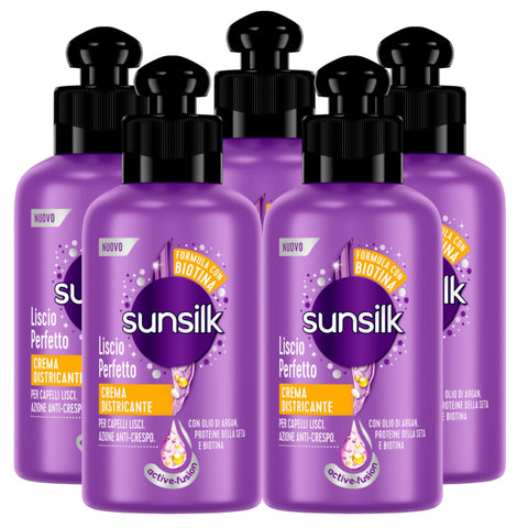 Sunsilk Glättungscremes Sunsilk Entwirrende Creme, glatt, perfekt für glattes Haar, Anti-Frizz, 5 Flaschen à 200 ml 8710522047415
