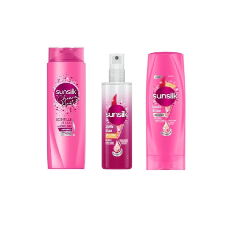 Sunsilk shampoo SUNSILK Set Scintille di luce Shampoo + balsamo + spray