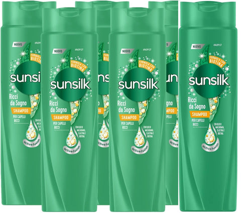 Sunsilk Dream Curl Shampoo, Shampoo für definiertes und elastisches lockiges Haar 6x250ml Original italienisch Pflege