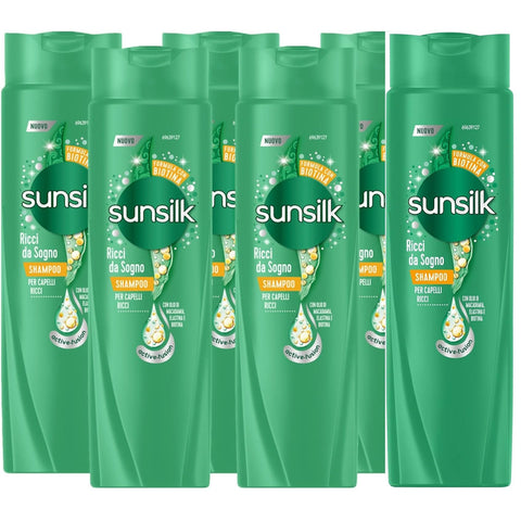 Sunsilk Dream Curl Shampoo, Shampoo für definiertes und elastisches lockiges Haar 6x250ml Original italienisch Pflege