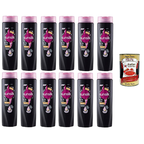 Sunsilk bye crespo shampoo per capelli crespi e danneggiati Bye Frizzy Shampoo für krauses und strapaziertes Haar 12x250 ml italienisch Original + kostenlos polpa