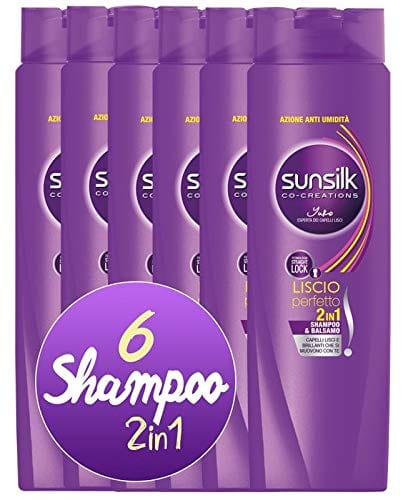 Sunsilk Shampoos Sunsilk Shampoo und Haarspülung 2 in 1 für glattes Haar, 6 x 250 ml. 8718114470559