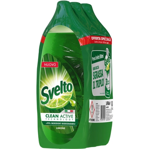 Svelto Handspülmittel Svelto Geschirrspülmittel Zitrone 980 mlx3, 2940 ml 8720181389917