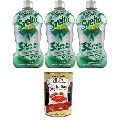 Svelto Piatti a Mano Concentrato Limone Handgemachte Gerichte mit Zitronenkonzentrat 3x500ml Original italienisch Haushalt