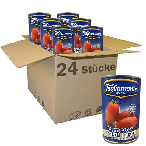 Tagliamonte Pomodori Pelati Interi geschälte Tomaten sauce aus dose 100% Italienische Tomaten 400 g 24x italienisch Original Pastasauce
