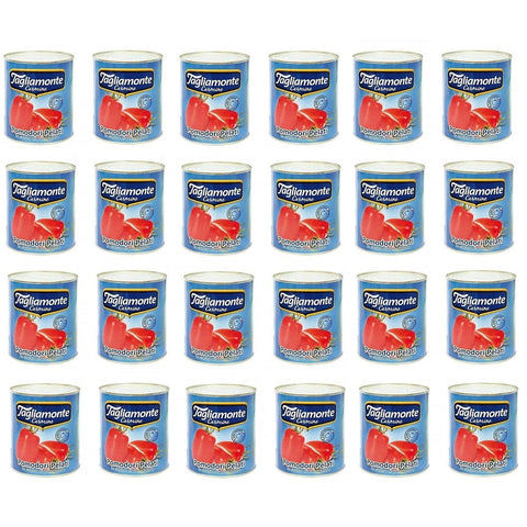TAGLIAMONTE Gemüse TAGLIAMONTE Pomodori Pelati geschälte Tomaten sauce aus Italien dose 800g 24x Original italienisch 8006338010003