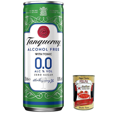 Tanqueray Tonic Water Tanqueray 0,0% & Tonic | erfrischend alkoholfreies MIxgetränk | zuckerfrei & kalorienfrei | Jetzt trinkfertig in der handlichen „Slim Can“ für unterwegs | 250 ml italienisch Original 5000291027163