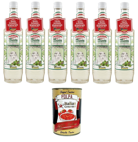 Tassoni Sciroppo alla Menta Minzsirup Nur natürliche Aromen 6x560ml italienisch Original