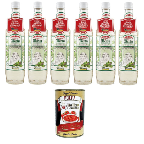 Tassoni Sciroppo alla Menta Minzsirup Nur natürliche Aromen 6x560ml italienisch Original