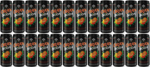 TERME DI CRODO Limonade 24 Dosen a 0,33L Oran Soda Oransoda aus italienischen Orangen a 330ml mit Fruchtfleisch inc. 6,00€ EINWEG Pfand 8050327350014