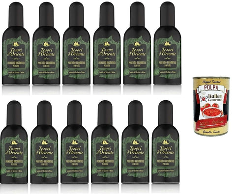 Tesori d'oriente Eau de Toilette 12x Tesori d'Oriente Kaschmir-Sandelholz- und Vetiver-Parfüm Aromatic Parfüm EdT 100ml Eau de Toilette + Italian Gourmet Polpa 400 g 8008970037066