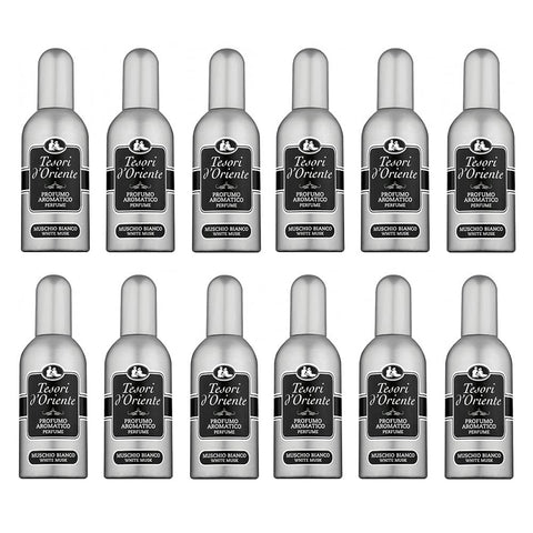 Tesori d'Oriente Profumo EDT Düfte Muschio Bianco Parfüm Weißer Moschus Eau de Toilette 12x100ml Original italienisch Pflege