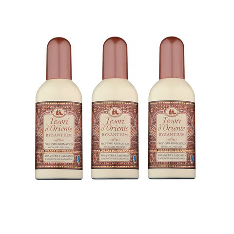 Tesori d'Oriente EDT Byzantium Rosa Nera e Labdano Parfüm Schwarze Rose und Labdanum Eau de Toilette 3x100ml Original italienisch Pflege
