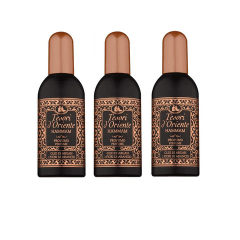 Tesori d'Oriente EDT Hammam Olio di Argan e Fiori di Arancio Parfüm Arganöl und Orangenblüten 100ml Eau de Toilette 3x Original italienisch