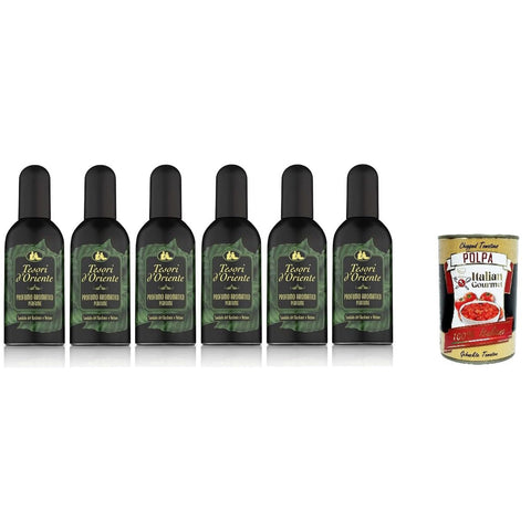 Tesori d'oriente Kaschmir-Sandelholz- und Vetiver-Parfüm Aromatic Parfüm EdT Eau de Toilette 100 ml 6x italienisch Original Pastasauce + kostenlos Polpa 400 g