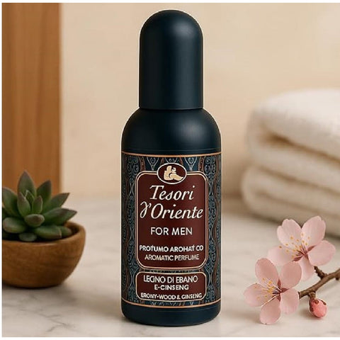 Tesori d'oriente Eau de Toilette Tesori d'oriente Ebano & Ginseng frischer und holzig aromatischer Duft 12x 100ml italienisch Original 8008970060736