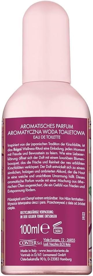 Tesori d'oriente Eau de Toilette Tesori D'oriente Ikigai 100ml, parfum floral aromatique 3x100ml 8008970060705