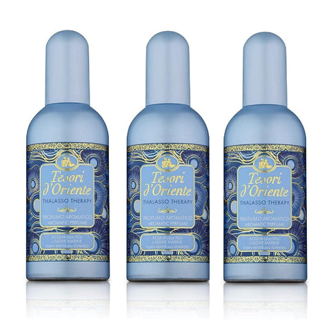 Tesori d'oriente Eau de Toilette Tesori D'oriente Thalasso Therapy 100ml, Meeresduft, Noten von Bergamotte, Lavendel, Patchouli und weißem Moschus, 3x100 ml 8008970050393