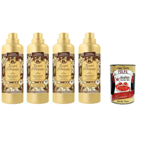 Tesori d'oriente – Konzentrierter Weichspüler Vanille und Madagaskar-Ingwer Mit wertvollen Mikrokapseln für weiche und duftende Kleidungsstücke 4x760 ml 38