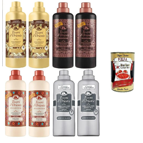 Tesori D'oriente Flüssiger Weichspüler Tesori D'oriente –Testpaket Ammorbidente, Test set 8 Stücke konzentrierter Waschmaschine Weichspüler, bis zu 38 Waschungen, 8x 760 ml italienisch Original 8008970060743